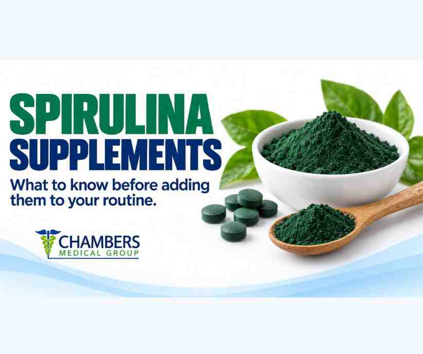 Spirulina is blue-green cyanobacteria that is commonly used as a dietary supplement.