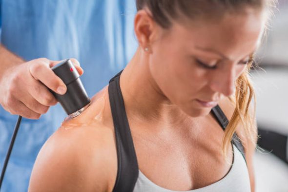 Ultrasound in physical therapy, treatment of shoulder muscles